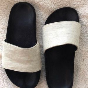 Pony Hair Adilette- Womens slides